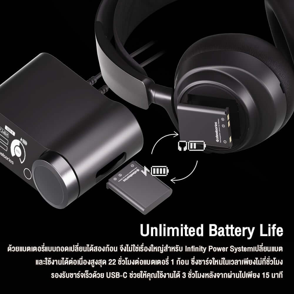 หูฟัง STEELSERIES ARCTIS NOVA PRO WIRELESS FOR PLAYSTATION สีขาว_6